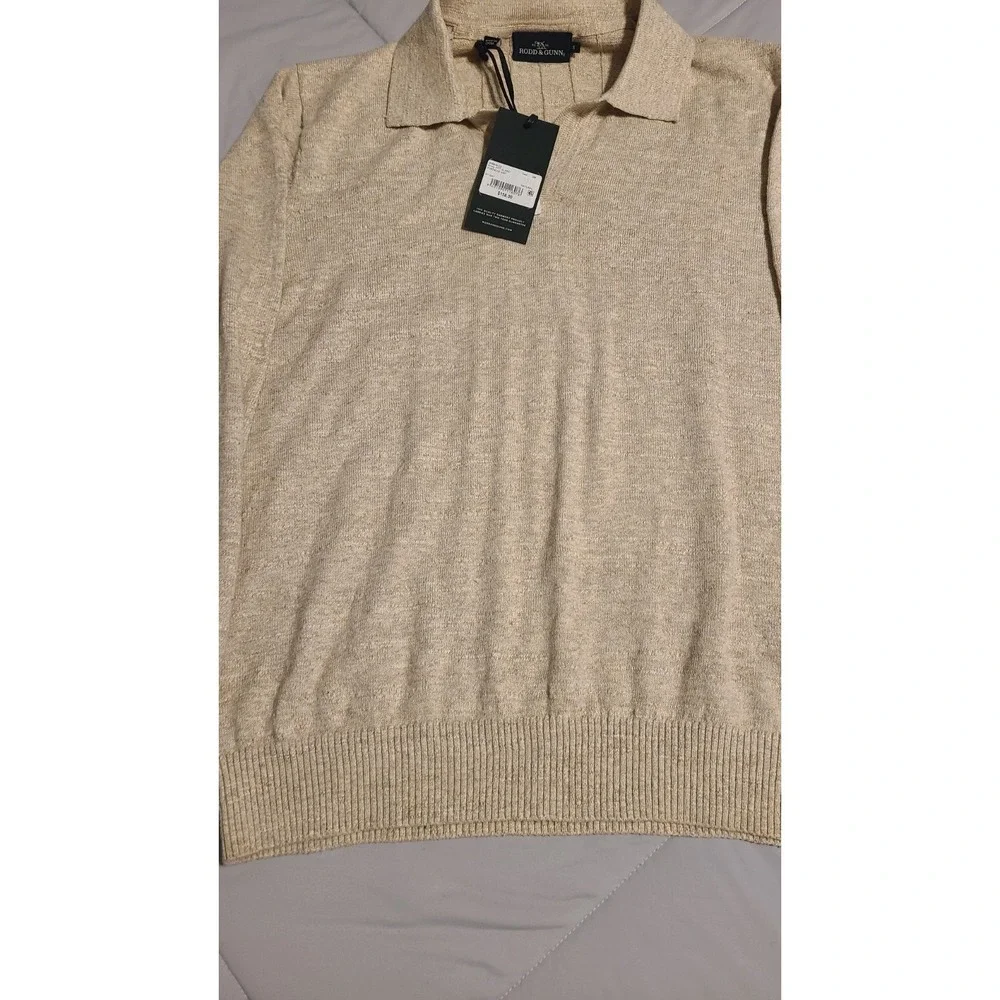 New $158 Rodd & Gunn 100% Australian Cotton In Beige Natural Sweater Size Small